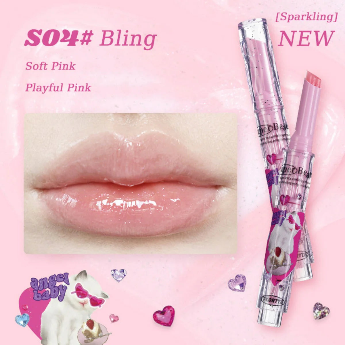 FLORTTE I Am Super Beauty Jelly Heart Lipstick 3.5g