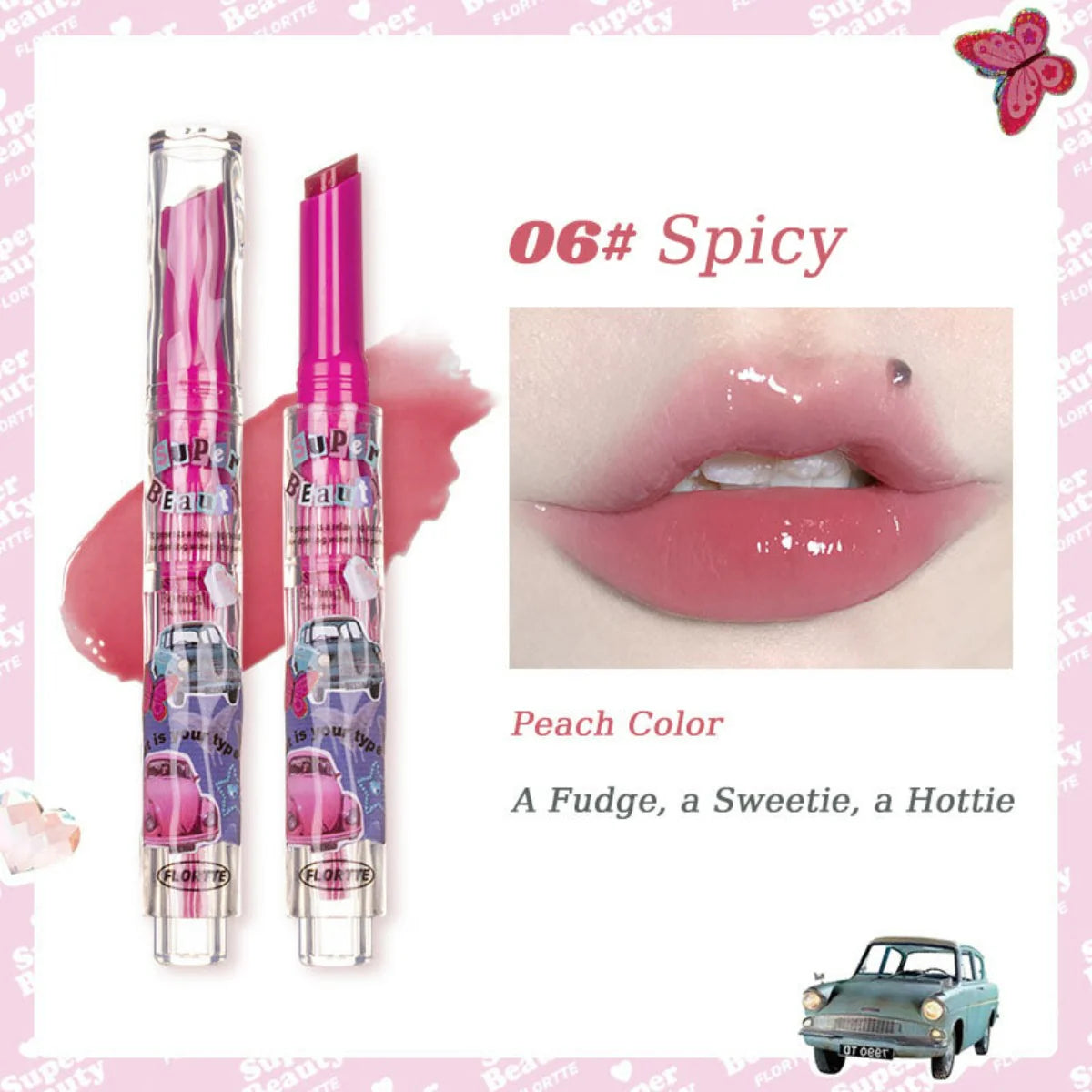FLORTTE I Am Super Beauty Jelly Heart Lipstick 3.5g