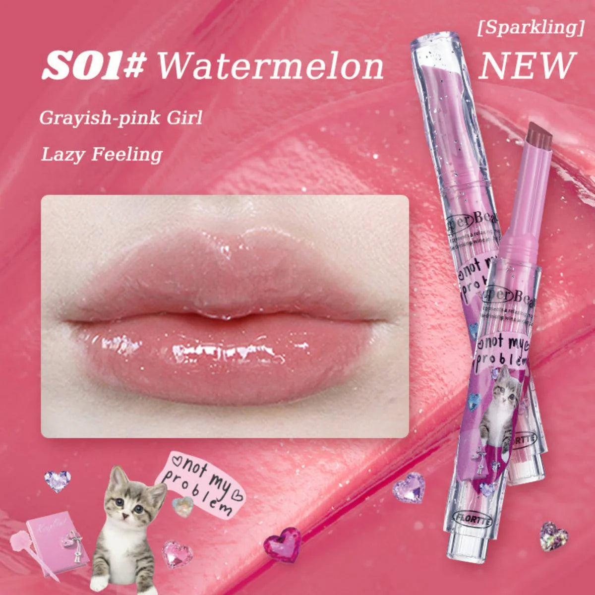FLORTTE I Am Super Beauty Jelly Heart Lipstick 3.5g
