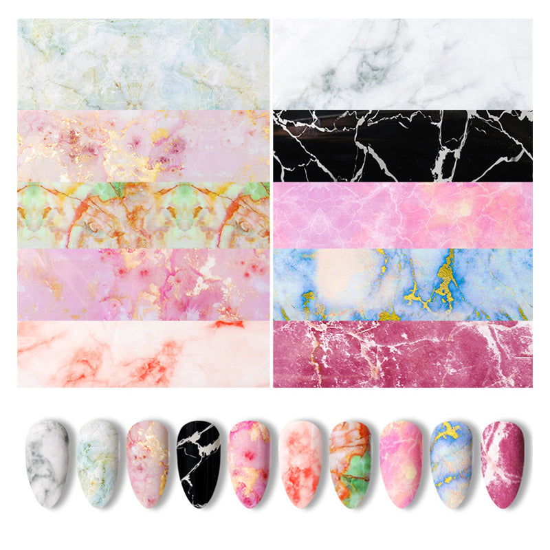 Born Pretty Foil Unghie Effetto Marmo – 10pz