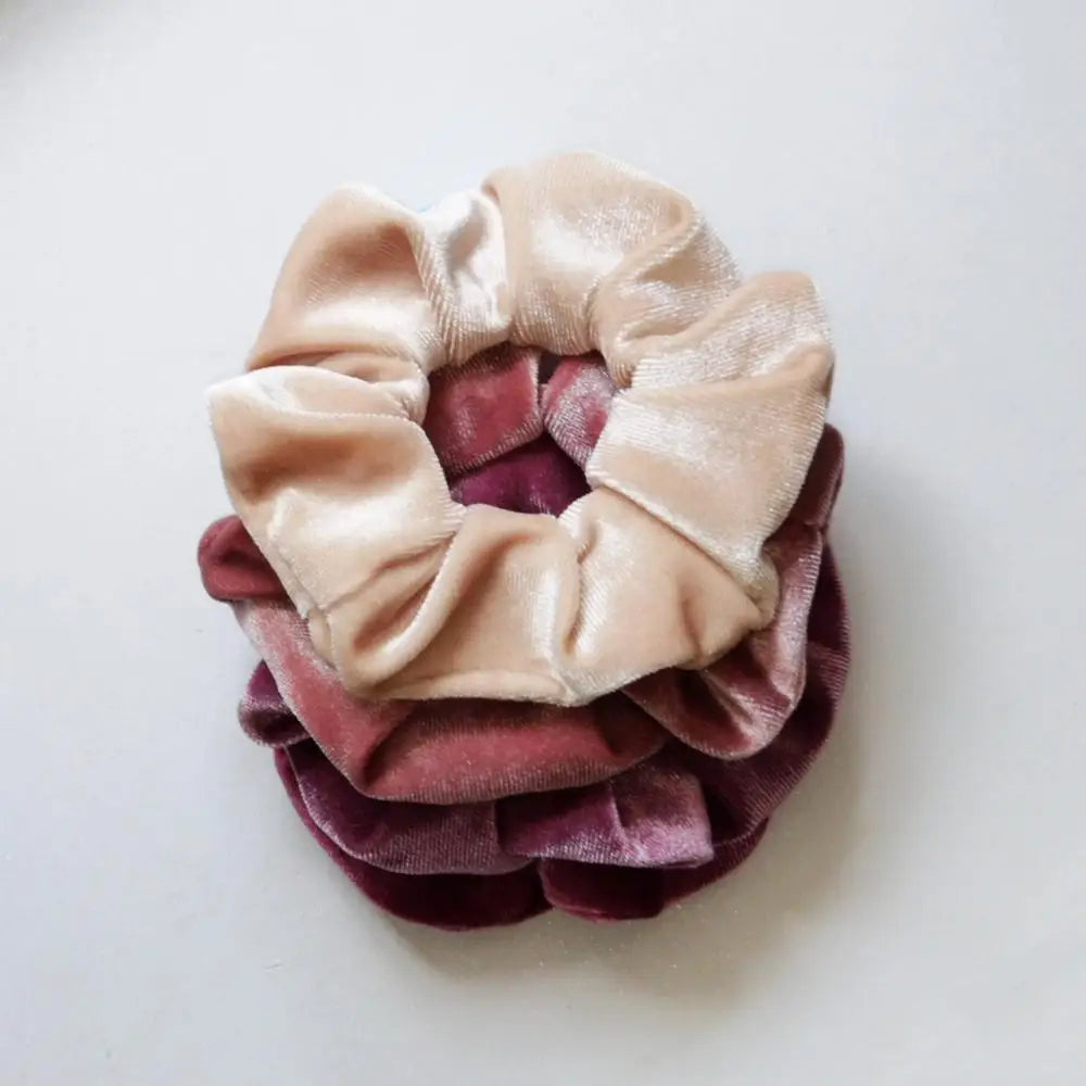 Set 4 Scrunchies in Velluto
