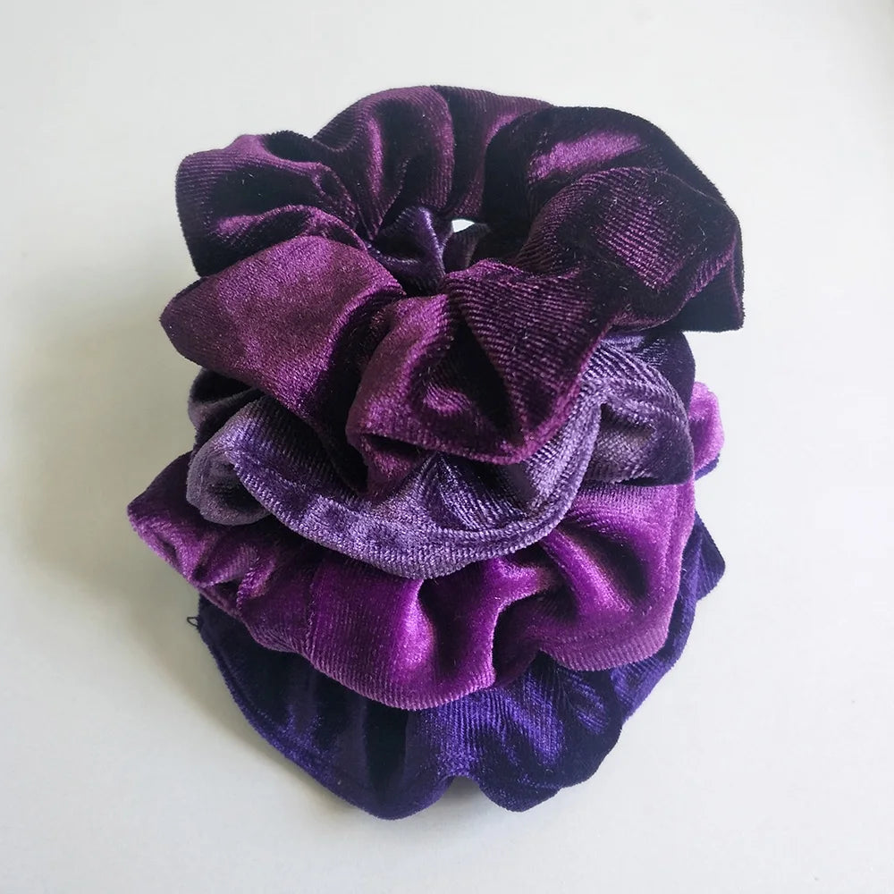 Set 4 Scrunchies in Velluto