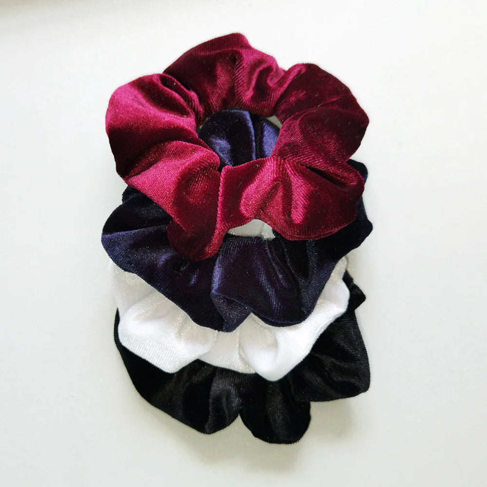 Set 4 Scrunchies in Velluto