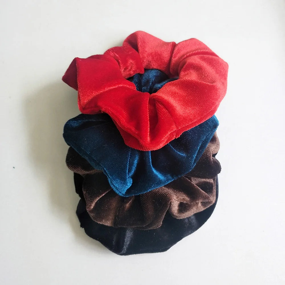 Set 4 Scrunchies in Velluto