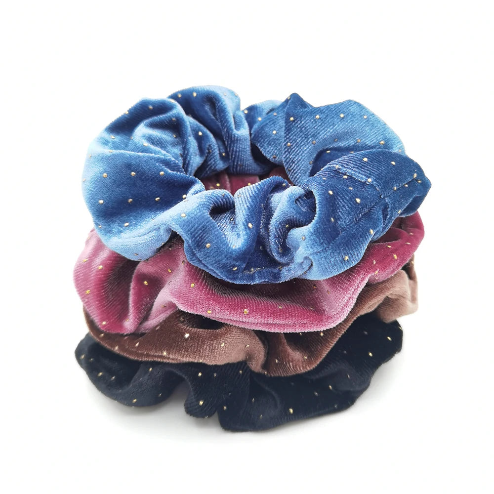 Set 4 Scrunchies in Velluto