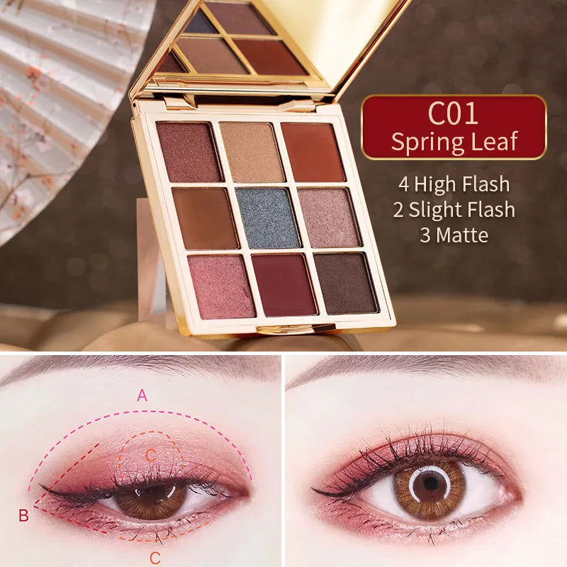 Catkin Seasonal Matte Shimmer Eyeshadow Palette 1.6g*9