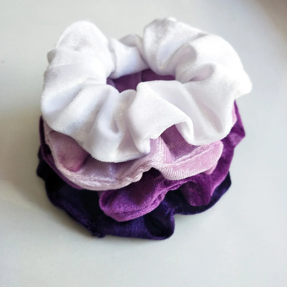 Set 4 Scrunchies in Velluto