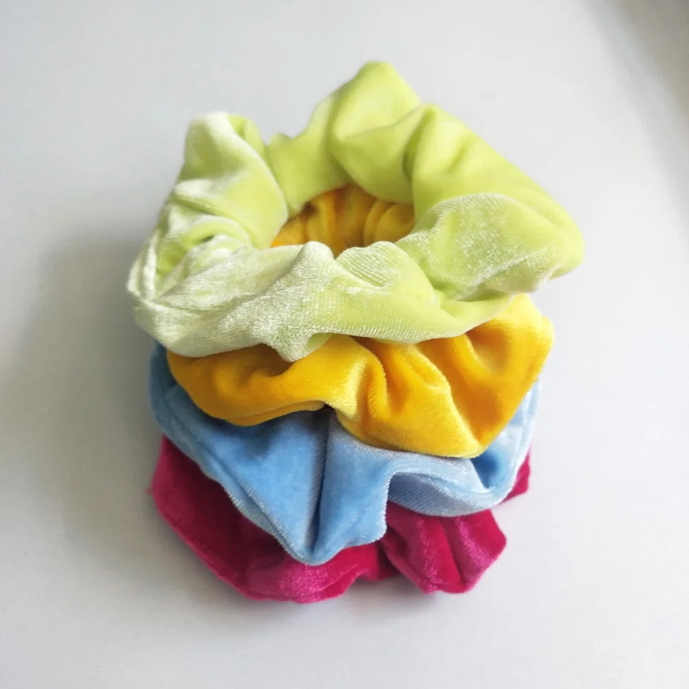 Set 4 Scrunchies in Velluto