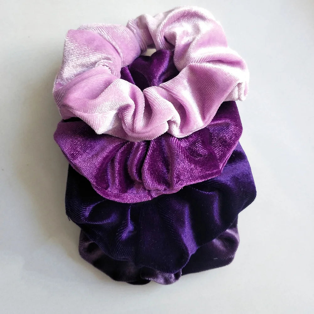 Set 4 Scrunchies in Velluto