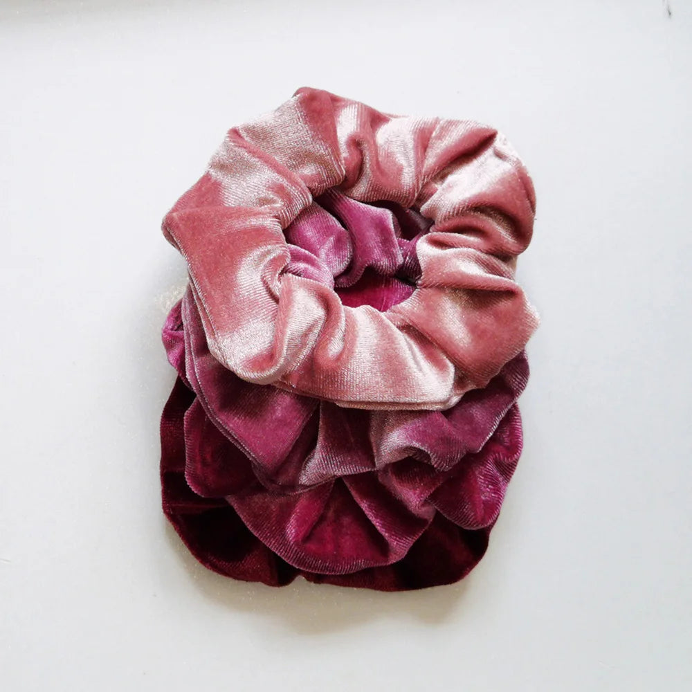 Set 4 Scrunchies in Velluto