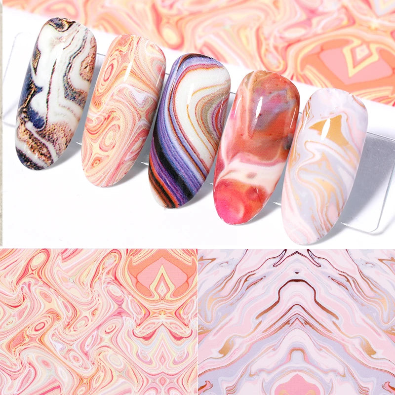 Born Pretty Foil Unghie Effetto Marmo – 10pz