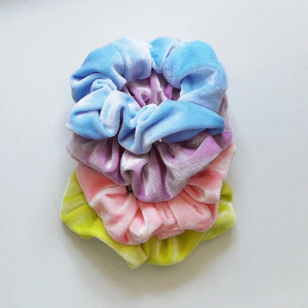 Set 4 Scrunchies in Velluto