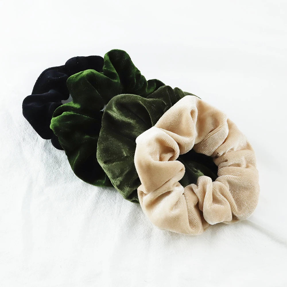 Set 4 Scrunchies in Velluto