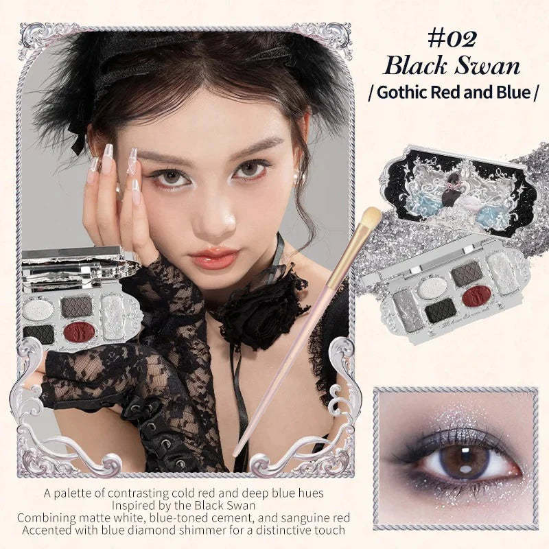 Flower Knows Swan Ballet Eyeshadow Palette 6.5g