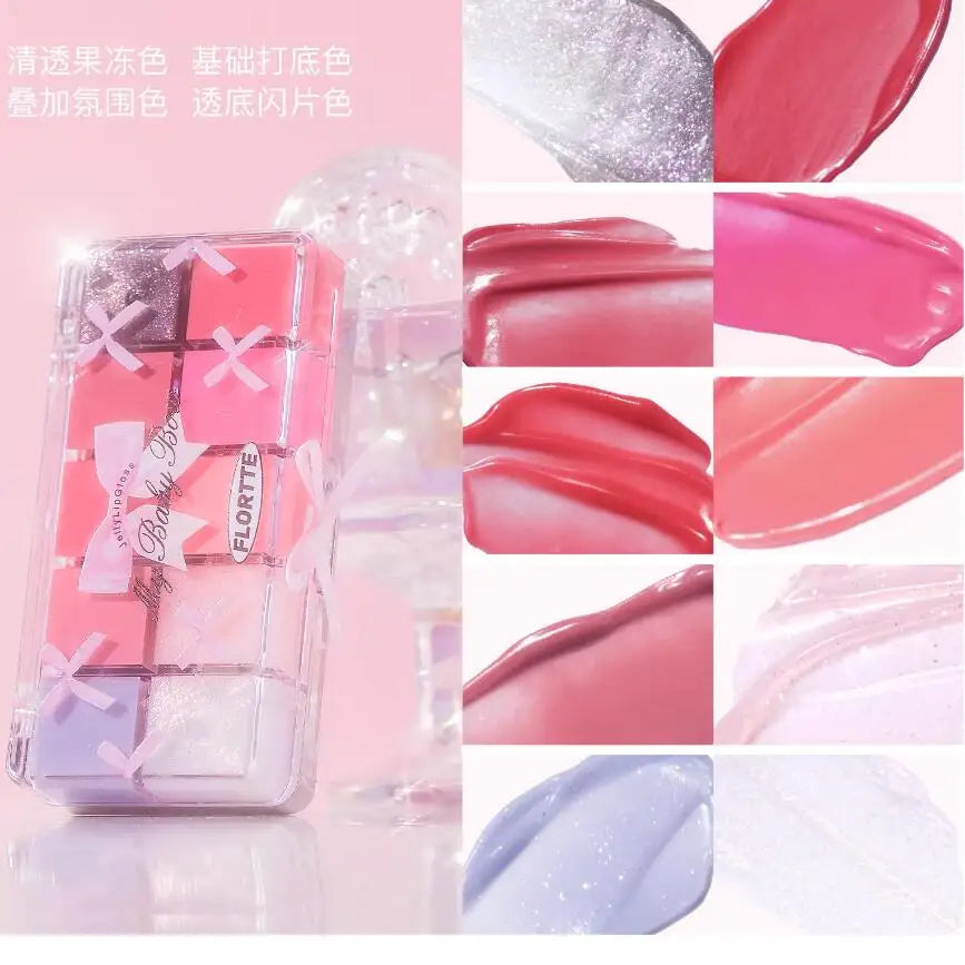 FLORTTE Peng Peng Princess Set Lip Cream & Lip Gloss 3 Palette
