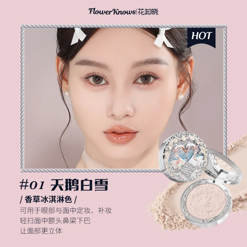 Flower Knows Swan Ballet Velvet Embossed Blush 5g