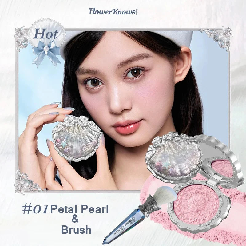 Flower Knows Shell's Jewel Silk Satin Blush 5g