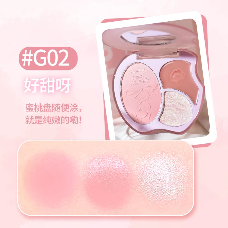 Gogotales Blush Highlight & Eyeshadow 3-in-1 Palette 9g