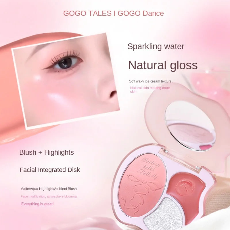 Gogotales Blush Highlight & Eyeshadow 3-in-1 Palette 9g
