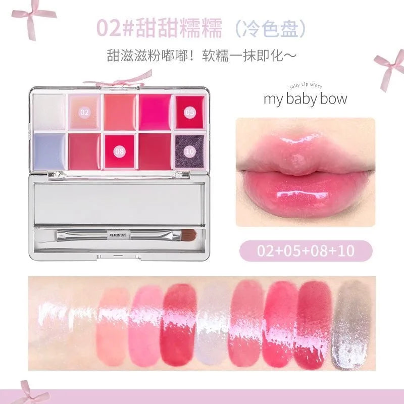 FLORTTE Peng Peng Princess Jelly Lip Gloss Palette 17g