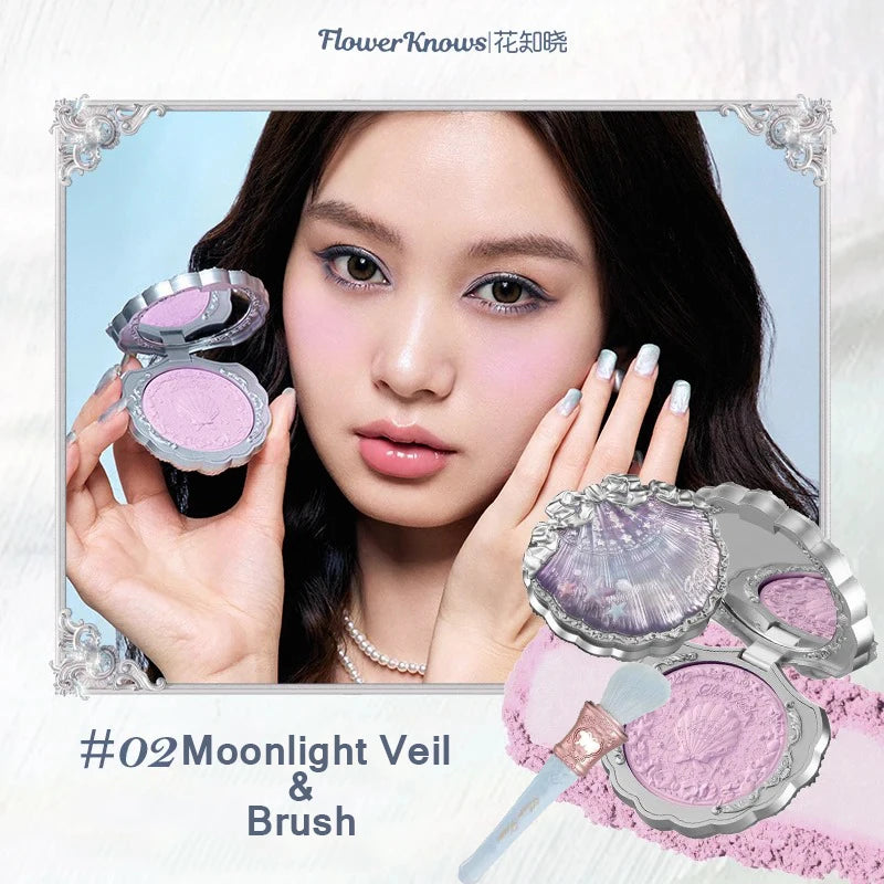 Flower Knows Shell's Jewel Silk Satin Blush 5g