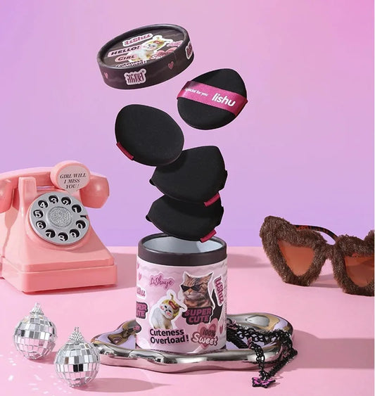 Lishu Set 4 Puff Make-up Air Cushion & Loose Powder