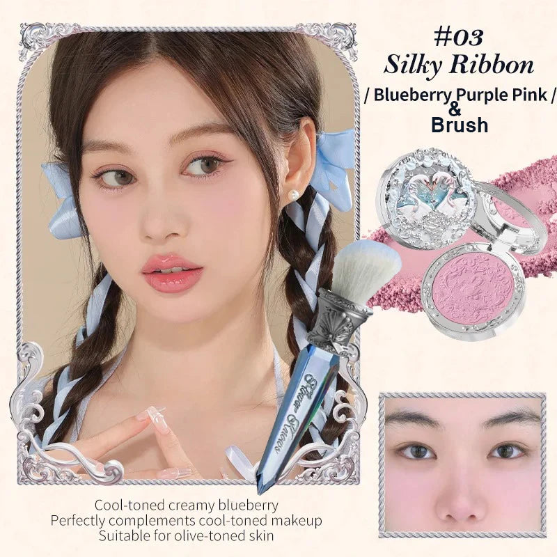 Flower Knows Swan Ballet Velvet Embossed Blush 5g