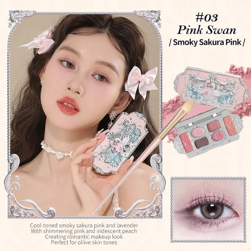 Flower Knows Swan Ballet Eyeshadow Palette 6.5g