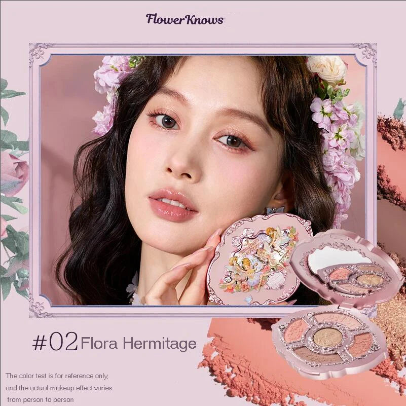 Flower Knows Midsummer Fairytales Embossed Five-Color Makeup Palette 5g