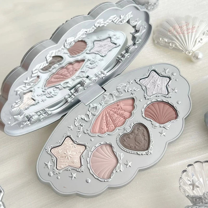 Flower Knows Shell Pearl Six Color Eyeshadow 6.5g