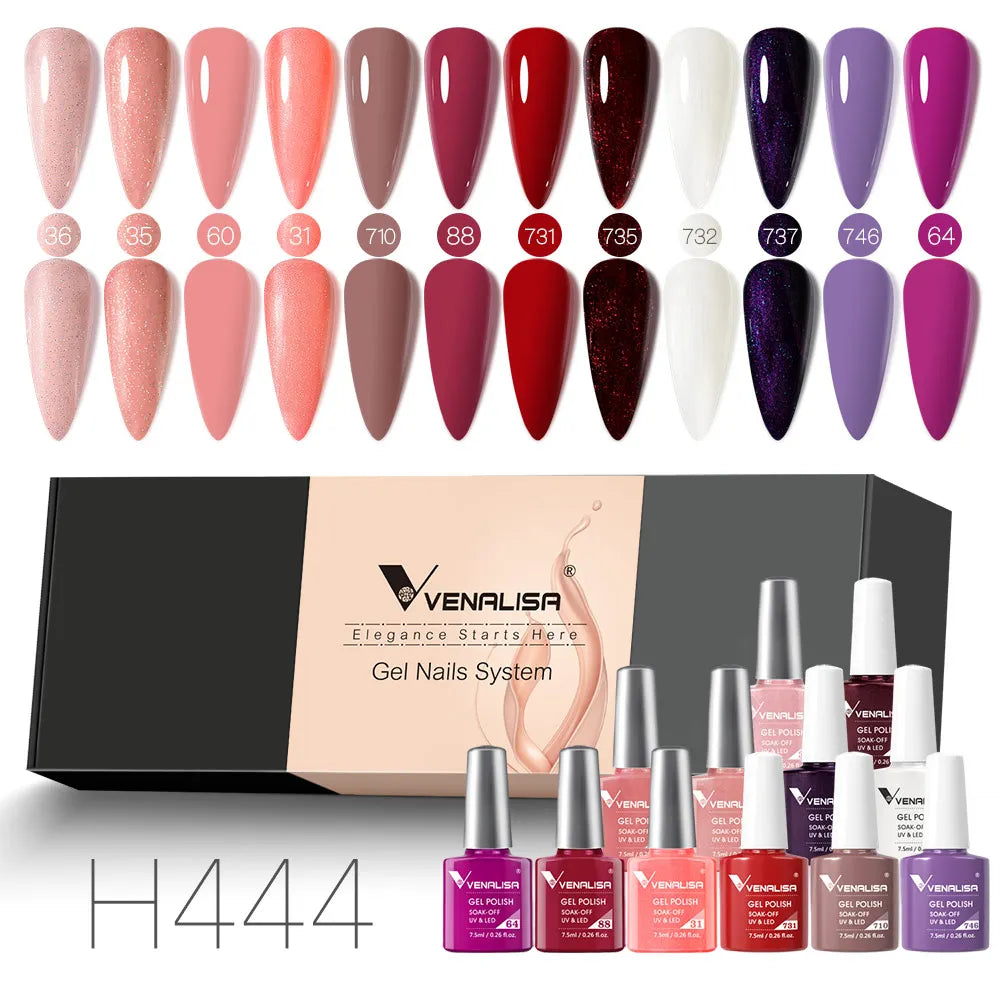 Venalisa Color Gel Semipermanente Kit – 6/12 Colori