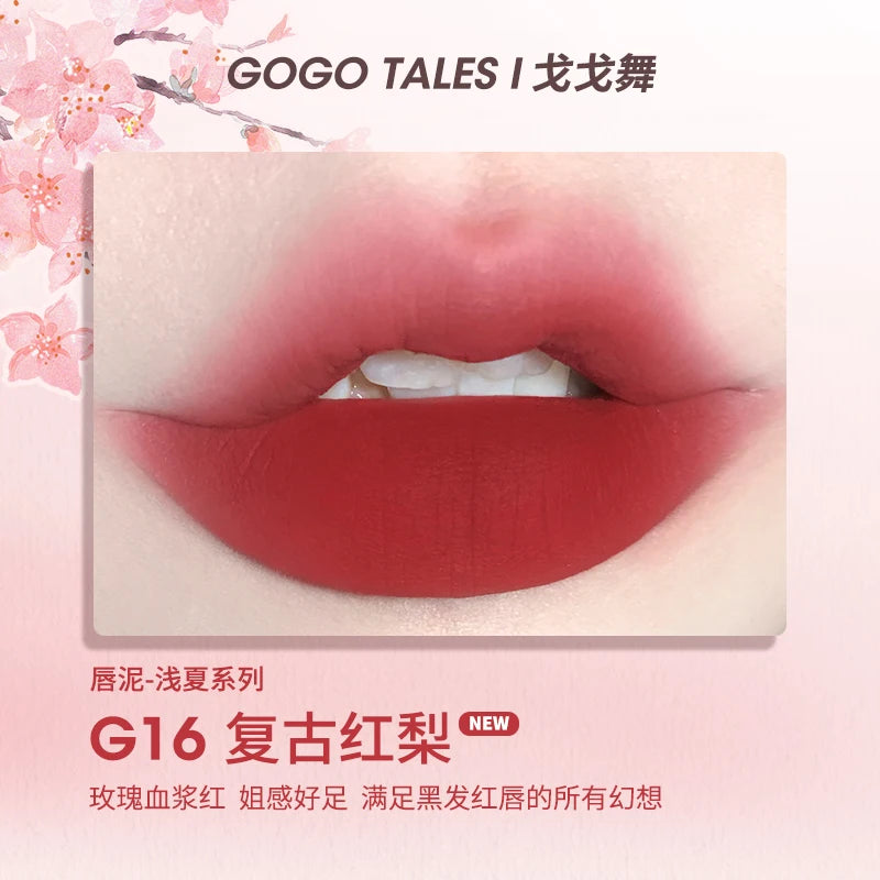 Gogotales Thin Mud Gauze Lip Gloss - Velvet Matte Finish 2.6g