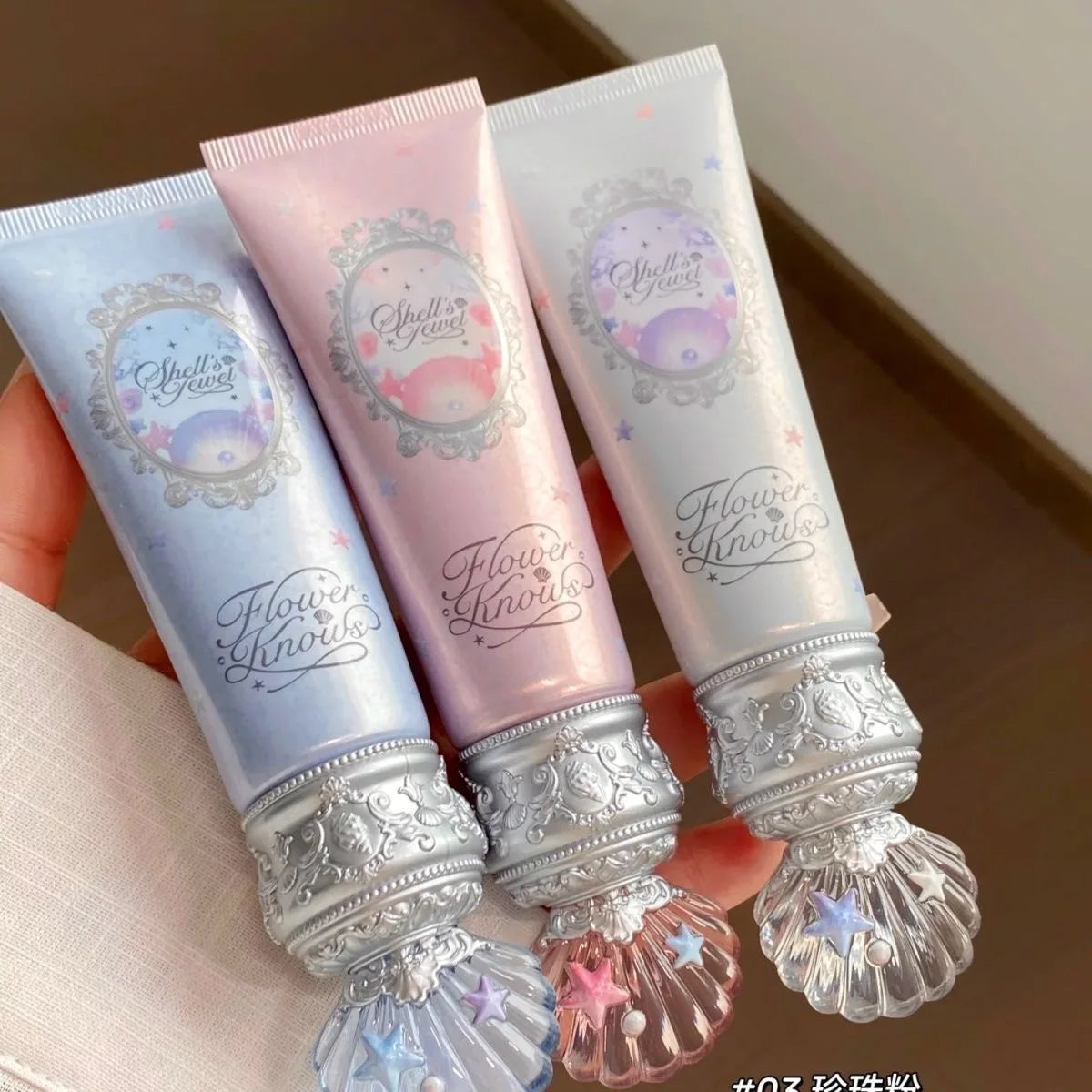 Flower Knows Shell Pearl Collection Primer 45g