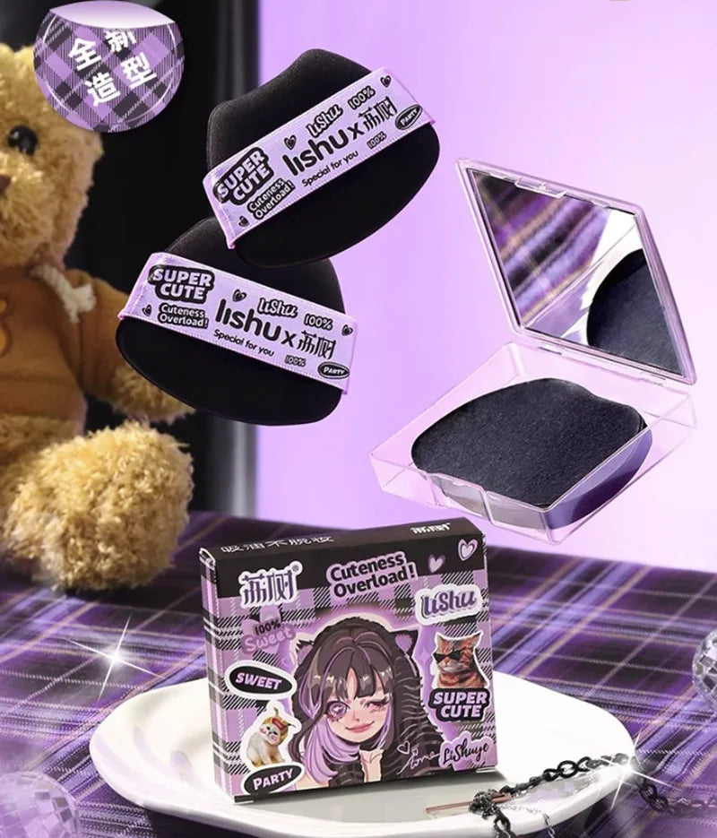 Lishu 100 Fogli Assorbenti Olio con Puff Cipria