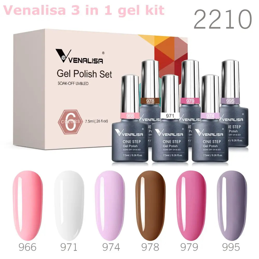 Venalisa Color Gel Semipermanente Kit – 6/12 Colori