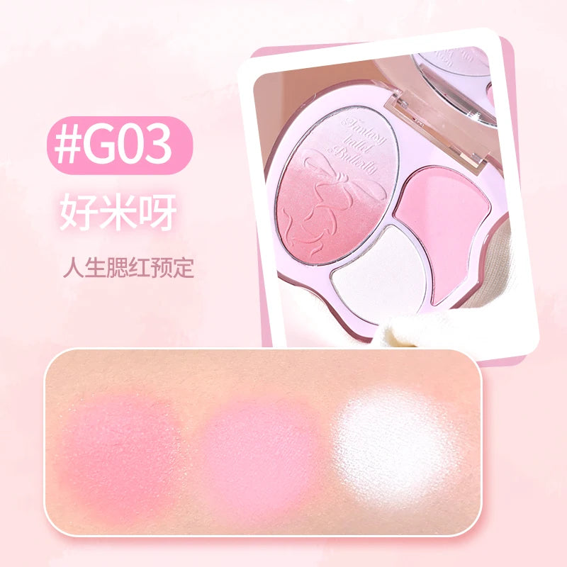 Gogotales Blush Highlight & Eyeshadow 3-in-1 Palette 9g