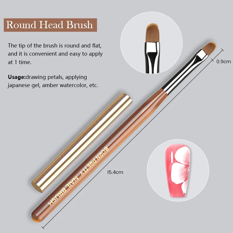Born Pretty Nail Art Brush – Pennello per Decorazioni Unghie (1 Pezzo)
