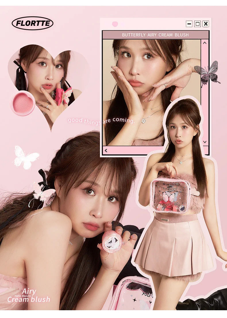 FLORTTE Butterfly Airy Cream Blush 6g