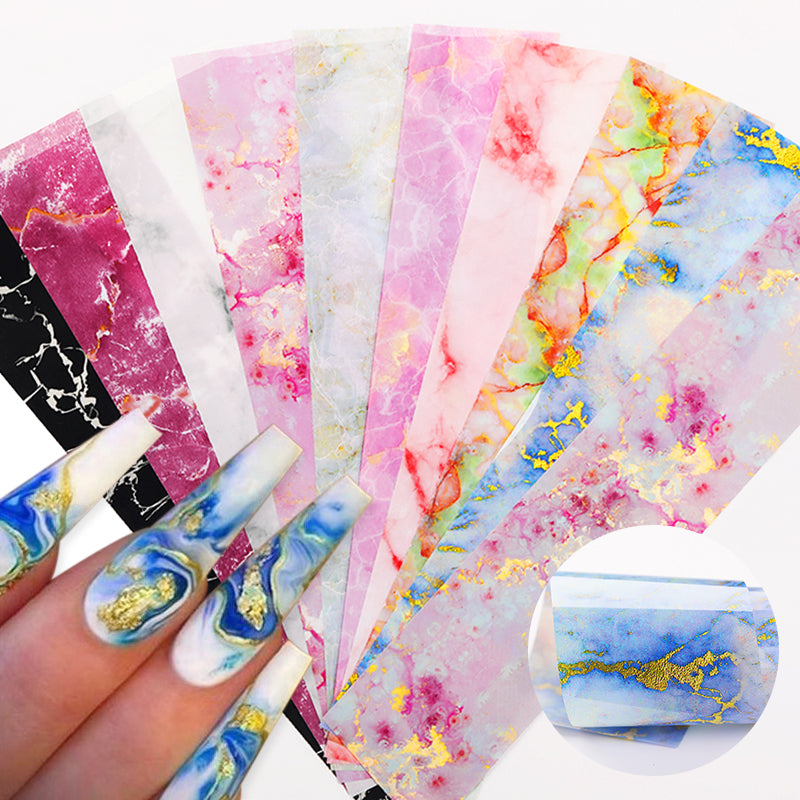 Born Pretty Foil Unghie Effetto Marmo – 10pz