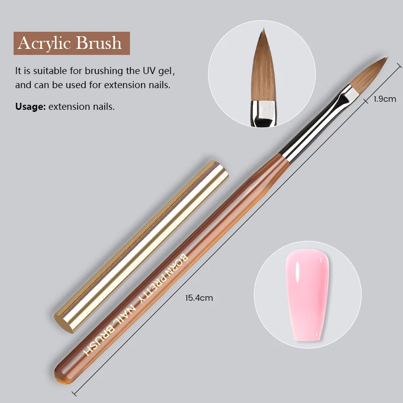 Born Pretty Nail Art Brush – Pennello per Decorazioni Unghie (1 Pezzo)