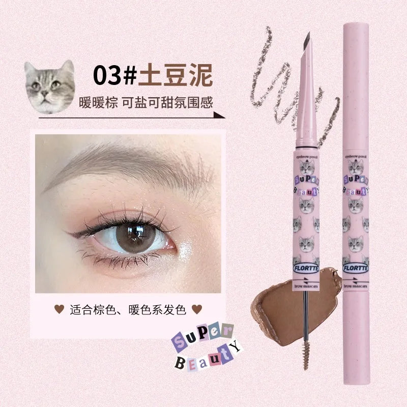 FLORTTE Eyebrow Pencil Brow Mascara 2.8g