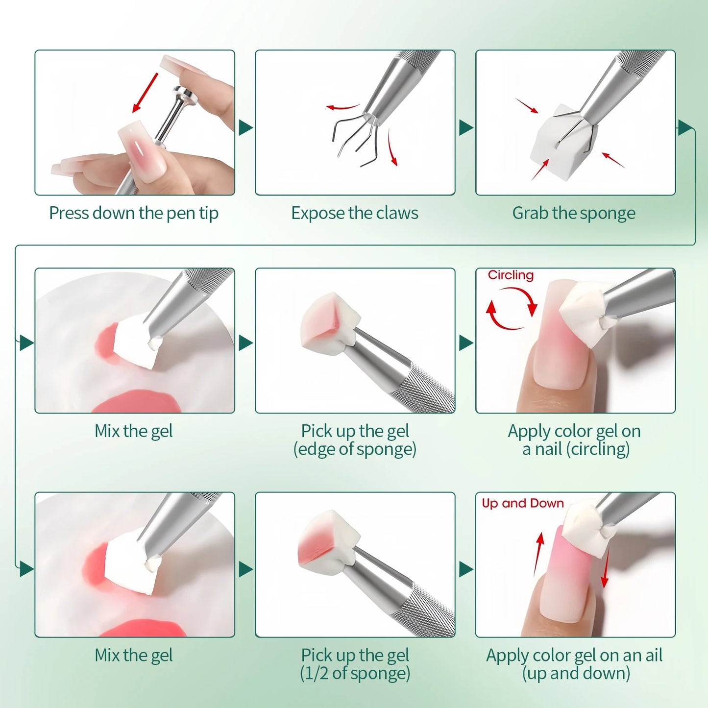 Nailpop Set Spugnette + Penna Grabbing