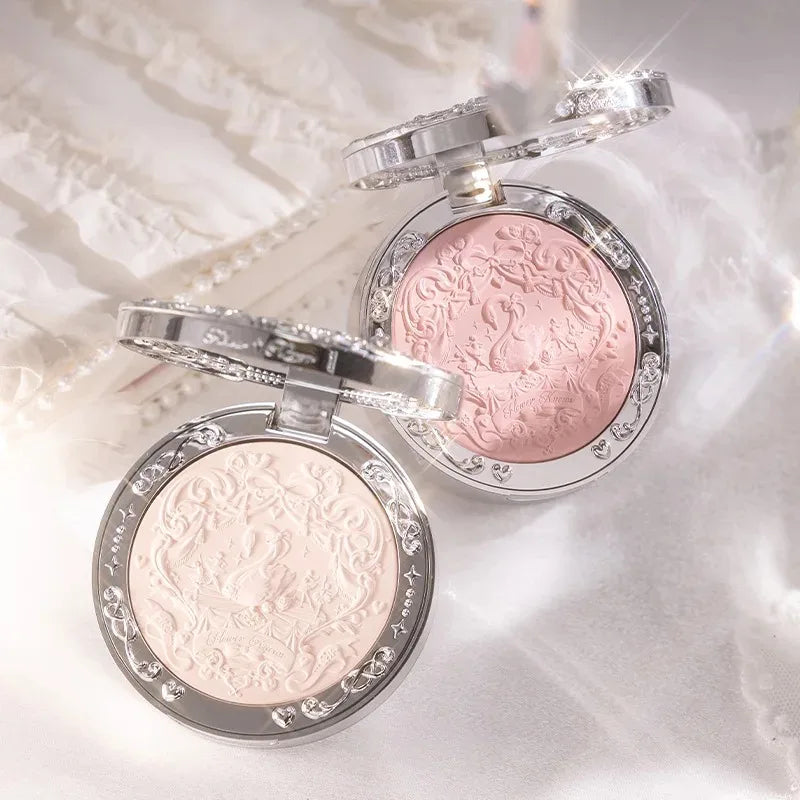 Flower Knows Swan Ballet Velvet Embossed Blush 5g