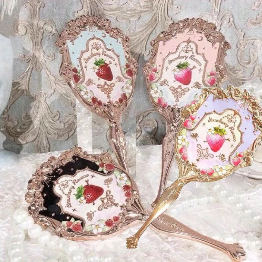 Flower Knows Strawberry Rococo Hand Mirror