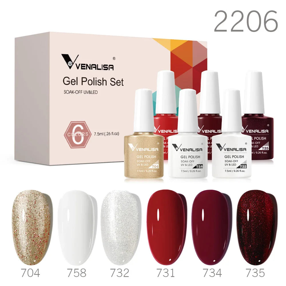 Venalisa Color Gel Semipermanente Kit – 6/12 Colori