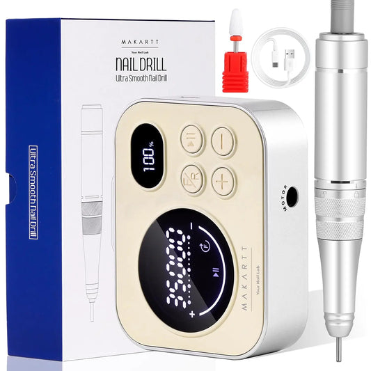 Makartt Adelise Electric Nail Drill – 35,000 RPM, Ricaricabile e Portatile