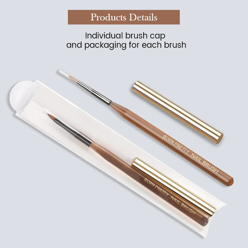 Born Pretty Nail Art Brush – Pennello per Decorazioni Unghie (1 Pezzo)