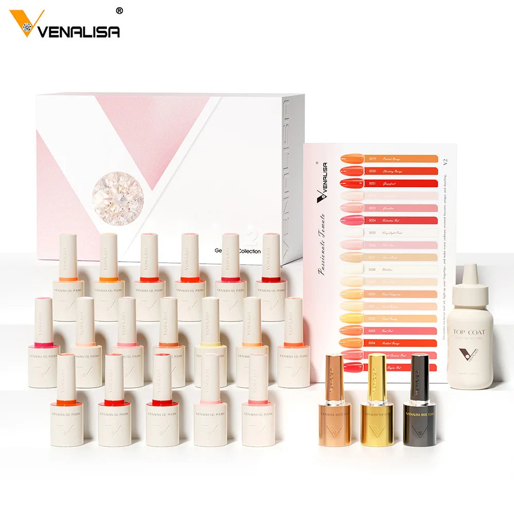 Venalisa VIP Nail Gel Polish Set – 10ml Bottles, Vegan, HEMA/TPO Free
