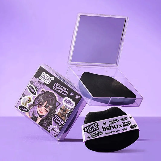 Lishu 100 Fogli Assorbenti Olio con Puff Cipria