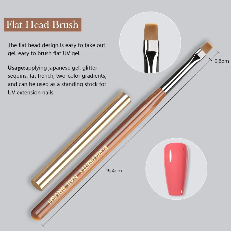 Born Pretty Nail Art Brush – Pennello per Decorazioni Unghie (1 Pezzo)